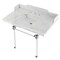 Kingston Brass 36 Carrara Marble Console Sink with Acrylic Legs, Marble WhitePolished Chrome LMS3630MASQ1 - alternate 1